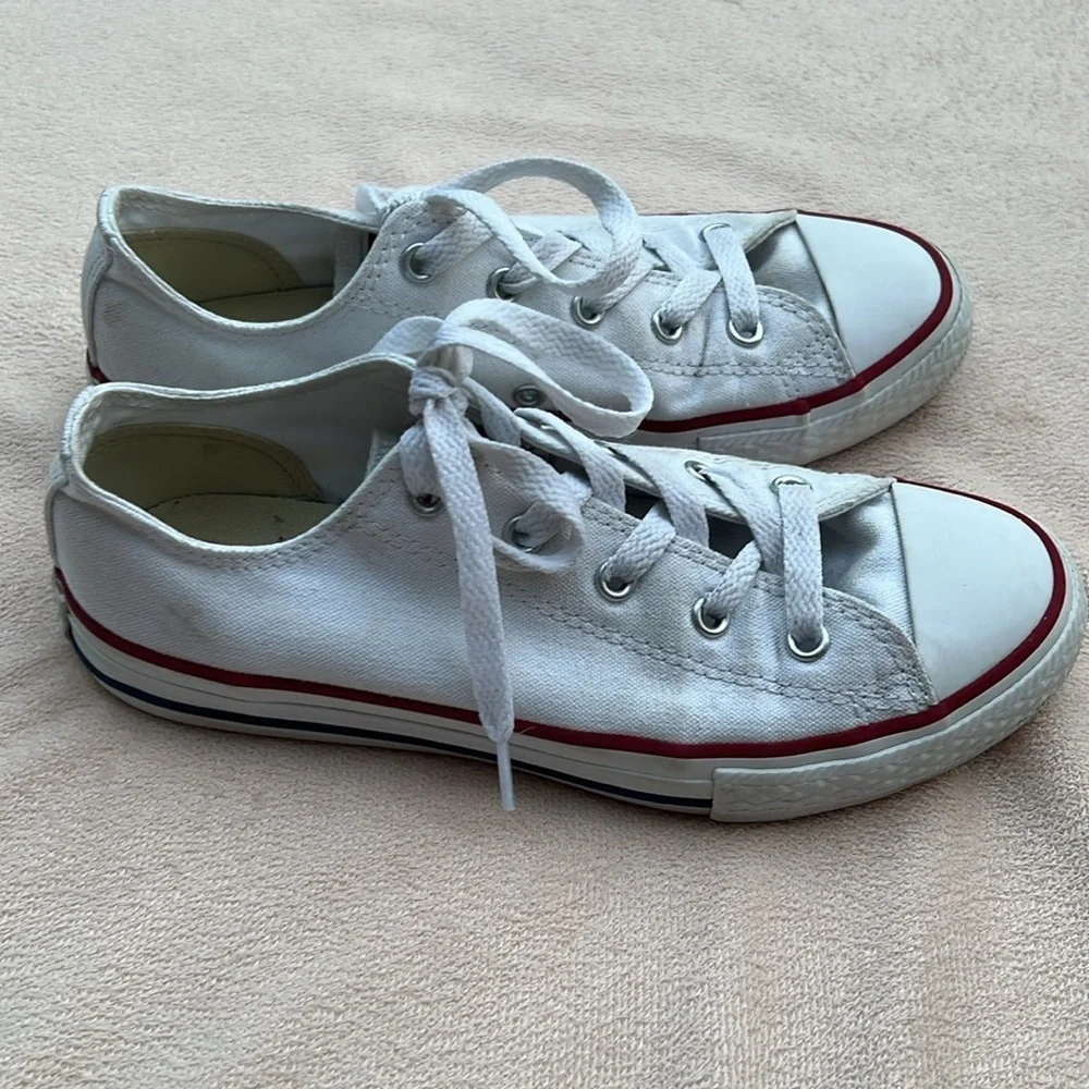 Converse All Star white size 3 Youth sneakers